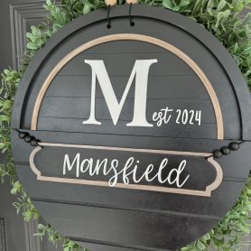 Personalized Name for Front Door Circle